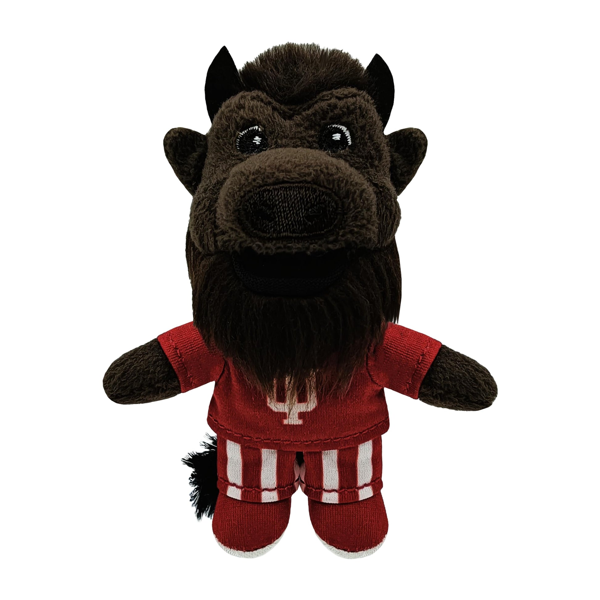 Bobbi-Dobbiez Attachable Plushie Indiana University Hoosiers Mini Bison Mascot - Attaches to Backpacks, Bags, Shoes, Water Bottles, and More