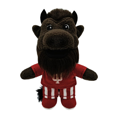 Bobbi-Dobbiez Attachable Plushie Indiana University Hoosiers Mini Bison Mascot - Attaches to Backpacks, Bags, Shoes, Water Bottles, and More