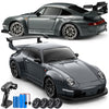 PIWIJOY RC Drift Car, 1:24 Scale Remote Control Vehicle with LED Lights,Drifting Tires?Two Batteries, Racing Sports Toy Idea Gift for Adults Boys