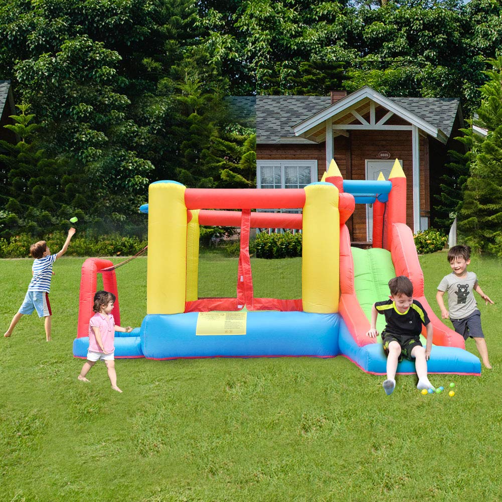 Doctor Dolphin Inflatable Bounce House for Kids, Bouncy House for Indoor Outdoor, Kids Bouncy Castle, Kids Bounce House with Slide, Jump House