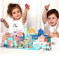 CICITOYWO Wooden Building Blocks Set Wood Kids Construction Stacker Stacking Preschool Learning Educational Preschool Toys Kit for Toddler 3+ Year Old