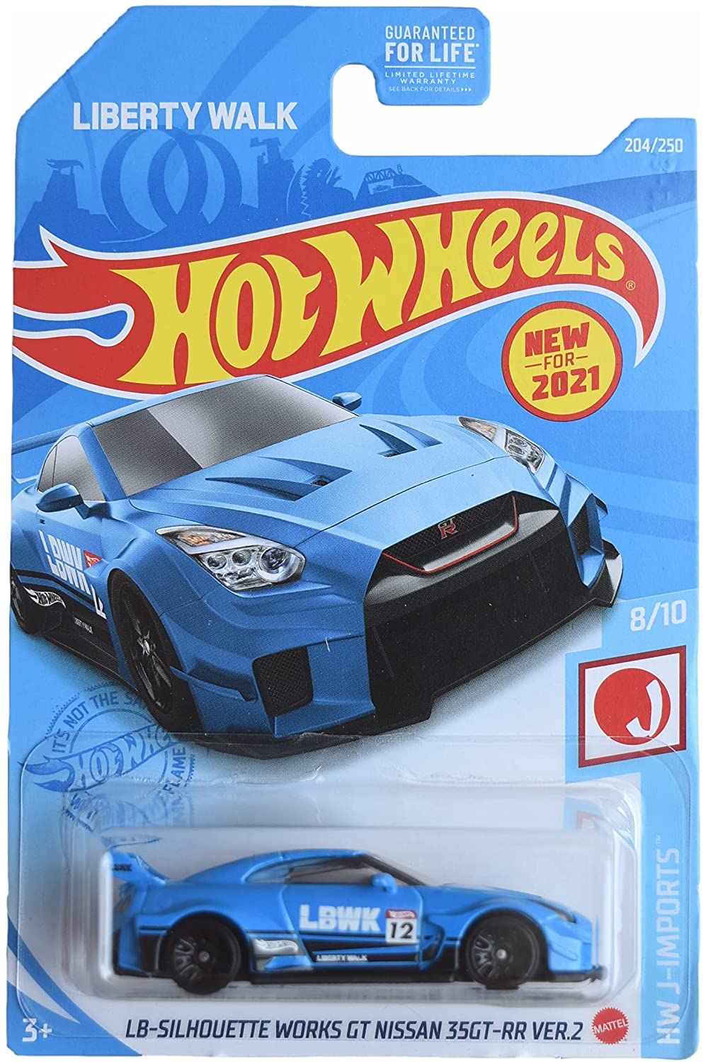 Hot Wheels LB-Silhouette Works GT Nissan 35GT-RR Ver.2, [Blue] 204/250 J-Imports 8/10