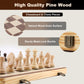 15 Inch Wooden Chess Set with Folding Board and Chess Piece Storage Slot, Handmade Portable Travel Chess Game Sets for Kids Adults Beginner and Pros
