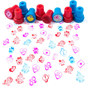 JOYIN 1000+ PCS Valentines Day Party Favor Supplies Craft Set (Temporary Tattoos, Foam Stickers, Stampers & Stickers) for Valentine Party Favor
