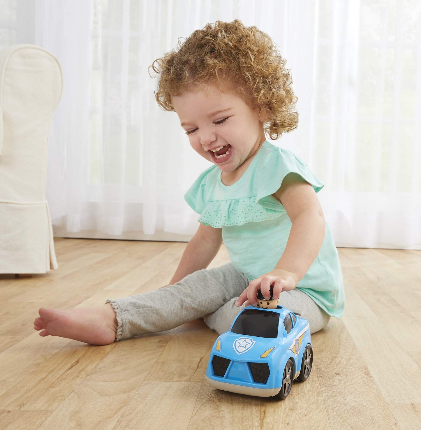 Kidoozie Press ‘n Zoom Police Car - Developmental Activity Toy for Toddlers Ages 12 Months and Older - Great for Fine Motor Skills and Visual