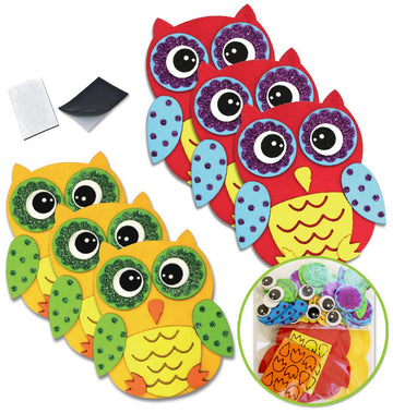 Owl Stickers Foam Crafts For Kids Magnet Kits for Kids Fall Crafts for Kids Preschool Crafts Kid Magnets Toddler Craft Kit Magnet Kids Owl Decal Party