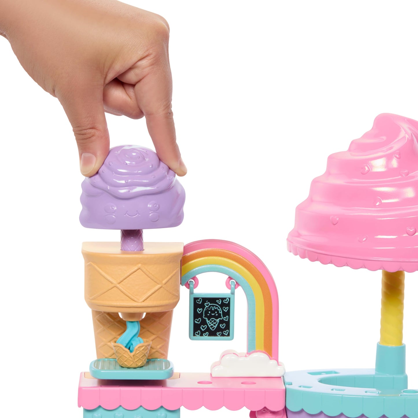 Barbie Club Chelsea Ice Cream Shop Playset with Chelsea Doll, 2 Dough Colors, and Accessories