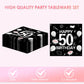 50th Birthday Party Supplies Serves 20 Black 50 Years Old Party Paper Dessert Plates Napkins Cheers to 50 Years Birthday Party Tableware Set Kit
