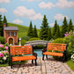 2Pcs Miniature Park Bench Set, Mini Street Seats for Fairy Garden Decor, Dollhouse Furniture, Micro Landscape Decoration