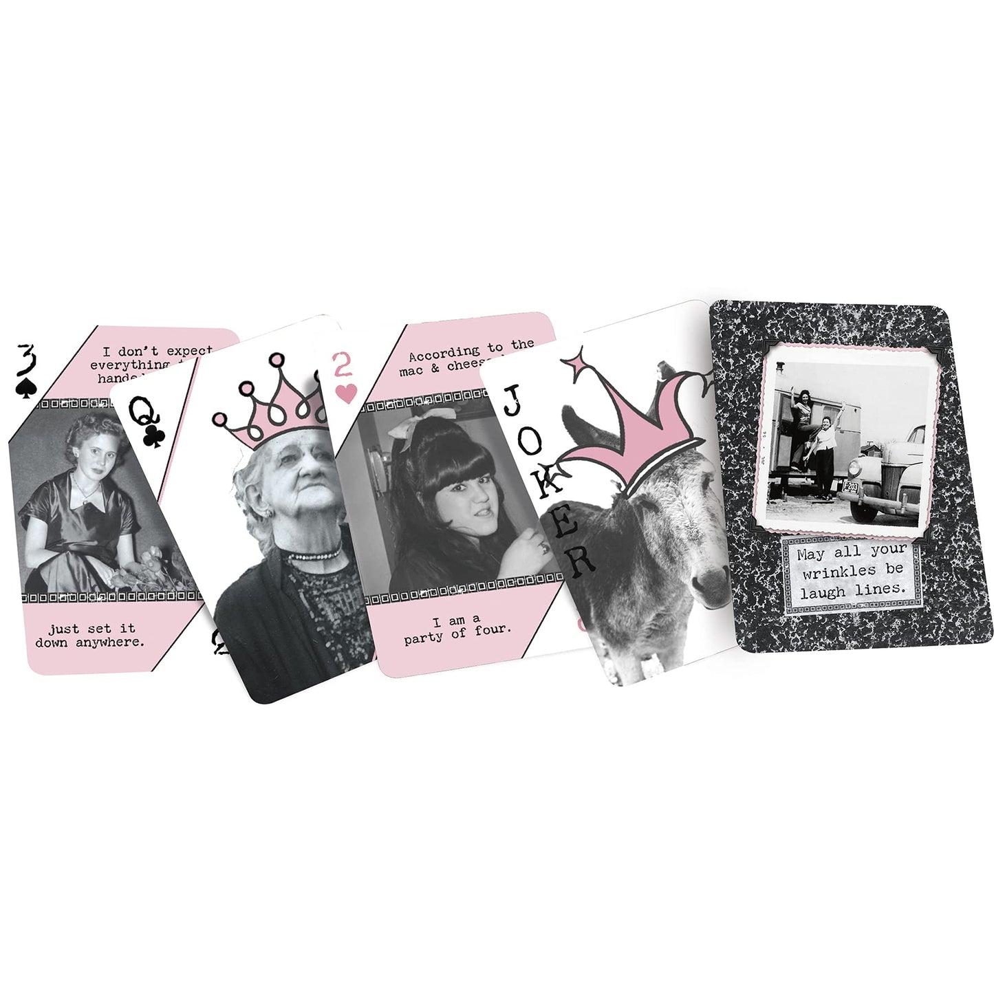 Primitives by Kathy Trash Talk Vintage Playing Cards - Classic, Party Game - Retro Humor - Unique Sentiments on Both Sides - Adults 13+