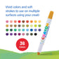 Pointer Watercolor Crayons - 36 Twistable Crayons with Brush in Bear-Eared Storage Jar - Non-Toxic Art Set for Kids - Great Christmas Gift