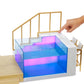 Rainbow High Color Change Playset: 7-in-1 Light-Up Multicolor Changing Pool, Adjustable Umbrella, and Pool Accessories. Fits 7 Fashion Dolls, Toy Gift