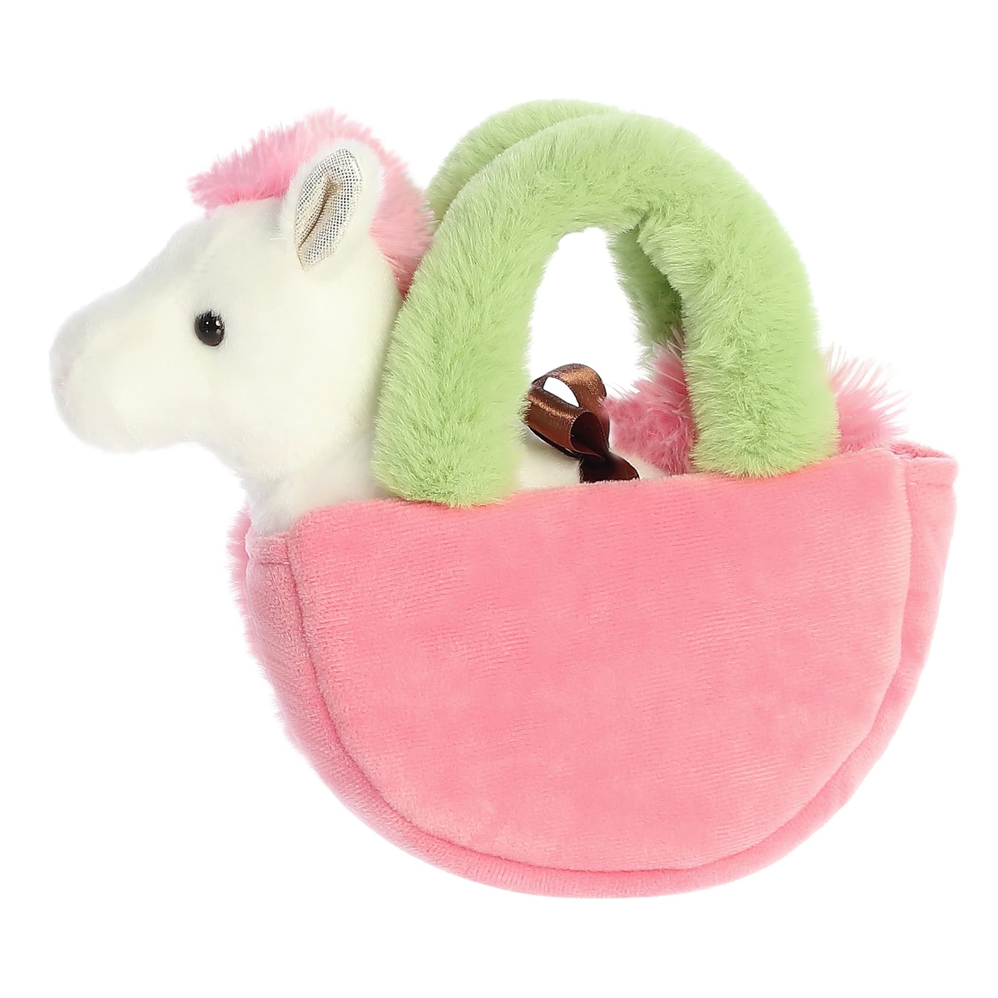 Aurora® Fashionable Fancy Pals™ Apple Pony™ Stuffed Animal - Plush with Stylish Purse for Dress Up Fun - Perfect for Kids 3+ Years, Costumes,