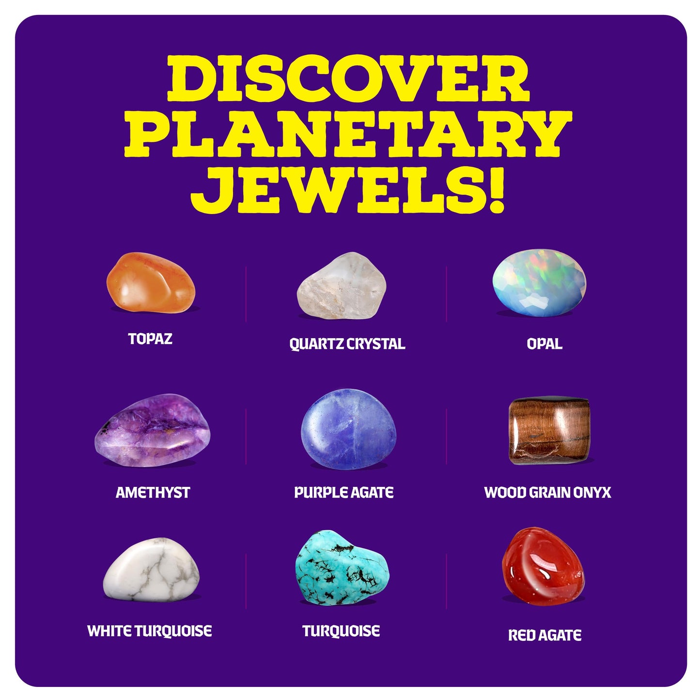 Dan&Darci Galaxy Gem Dig Kit for Kids - Gemstones Digging Science Kits for Kid Age 6-7, 6-8, 8-10 - Gifts for 6 7 8 9 10 11 Year Old Boys & Girls