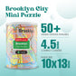 Geotoys Brooklyn Mini Puzzle - 100 Piece Puzzles for Kids and Adults in Portable Can, 13" x 10" Educational Travel Puzzle for Ages 7 and Up - Mini