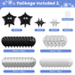 21st Birthday Decorations for Boys Girls, Happy Birthday Decorations for Her Him,21 Black and Silvery Party Kit Supplies