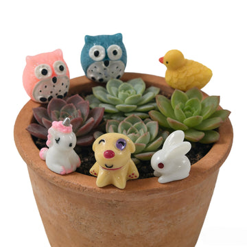 EMiEN 74 Pieces Mini Animals Miniature Ornament Kits,Tiny Animals Figurines,Garden Accessories,Bonsai Craft Decor
