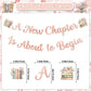 Storybook Baby Shower Decorations A New Chapter Begins Baby Shower Book Themed Party Decor with A New Chapter is About to Begin Banner Hanging Swirls
