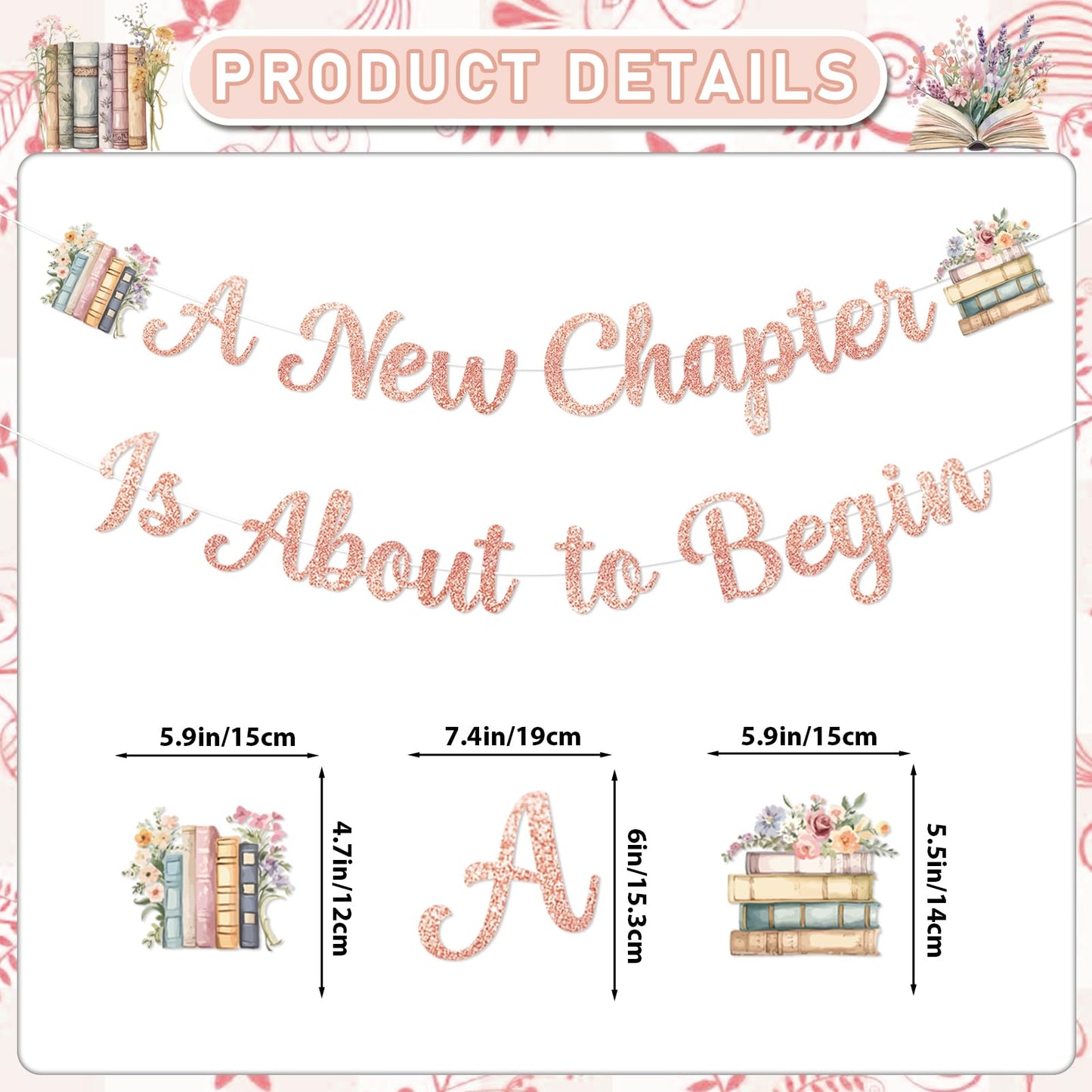Storybook Baby Shower Decorations A New Chapter Begins Baby Shower Book Themed Party Decor with A New Chapter is About to Begin Banner Hanging Swirls
