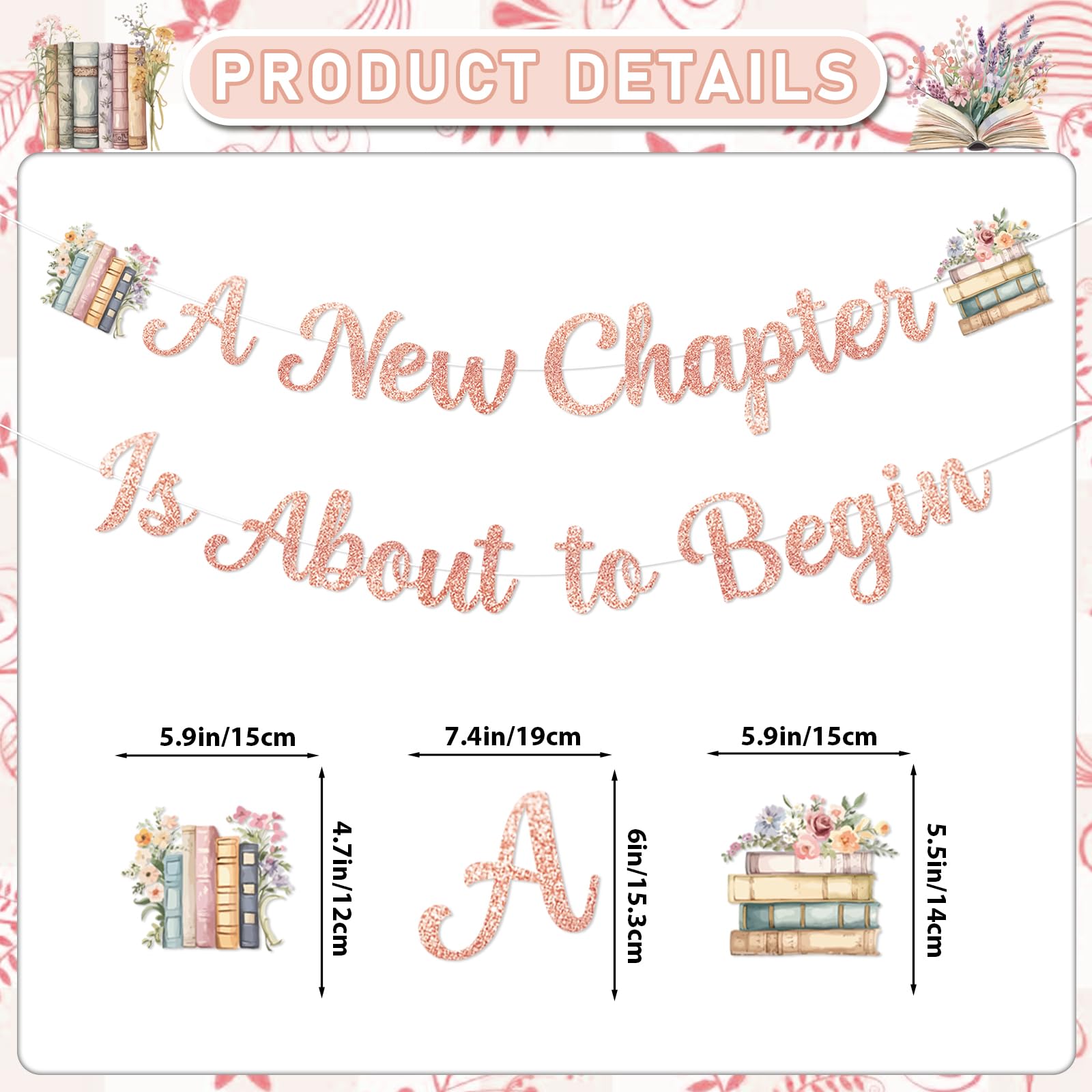 Storybook Baby Shower Decorations A New Chapter Begins Baby Shower Book Themed Party Decor with A New Chapter is About to Begin Banner Hanging Swirls