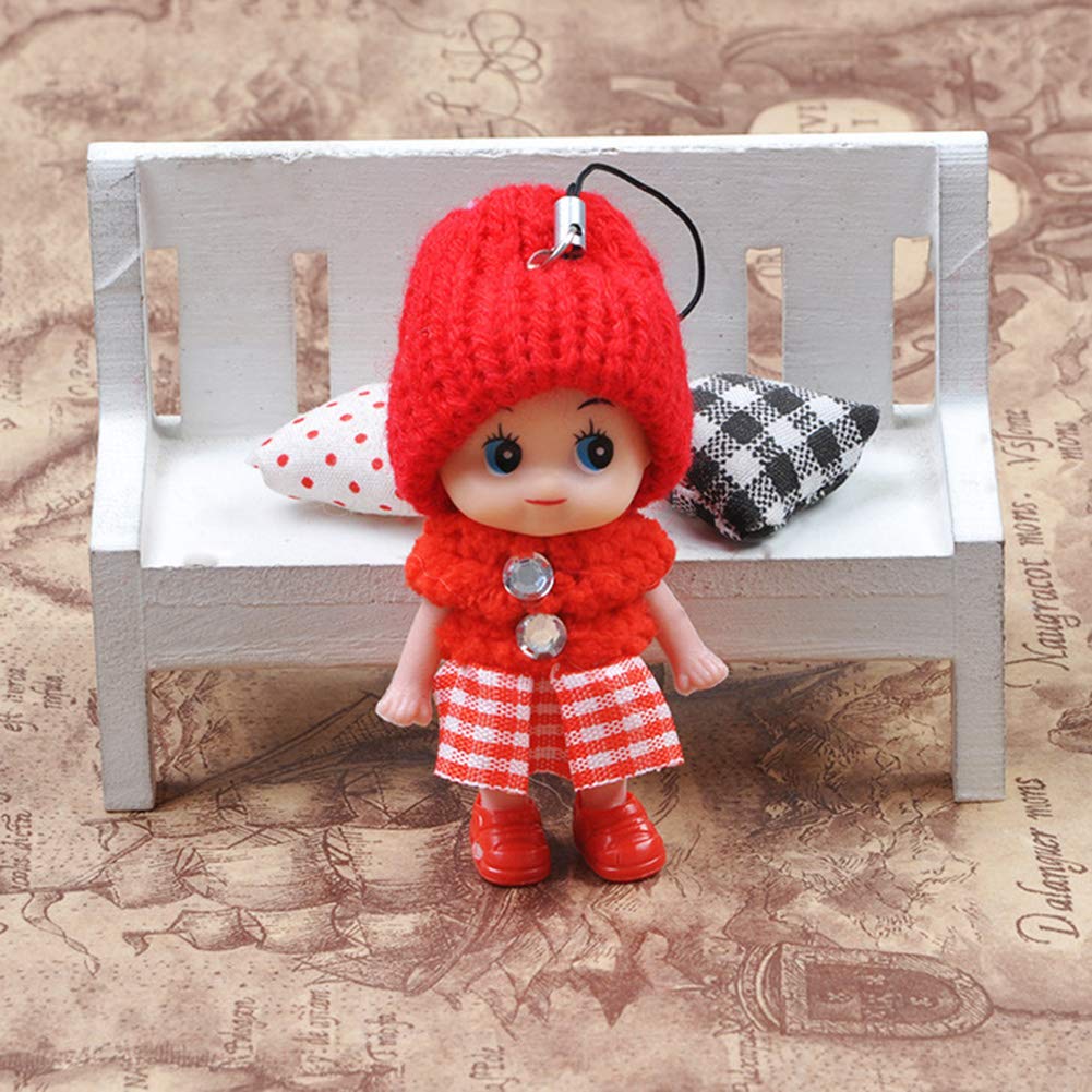 DDJYP 12pcs Tiny Dolls Silicone Princess Mini Doll for Girls DIY Miniature Dollhouse Kit with Miniature Clothes, Decoration Little Dolls Christmas