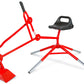 Childrensneeds.com Sand Digger Ride on Toy with Telescoping Adjustable Legs That Raise Seat Height and Stabilize Backhoe (Red)