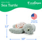 The Petting Zoo Sea Turtle Stuffed Animal Plushie, Gifts for Kids, Fuzzlez Sealife Animals, Tortoise Plush Toy 10 Inches