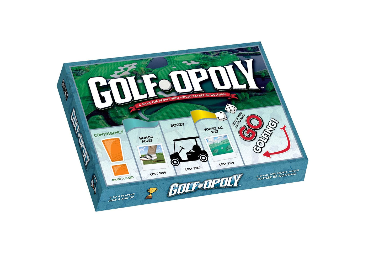 Outset Media Golf-Opoly Board Game - A Property Trading Game for People Who Would Rather Be Golfing! - for 2 to 6 Players Ages 8 and up