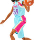 Barbie Made to Move Doll & Accessories, Brunette Basketball Player Wearing Removable Uniform with Ball, 22 Bendable Joints