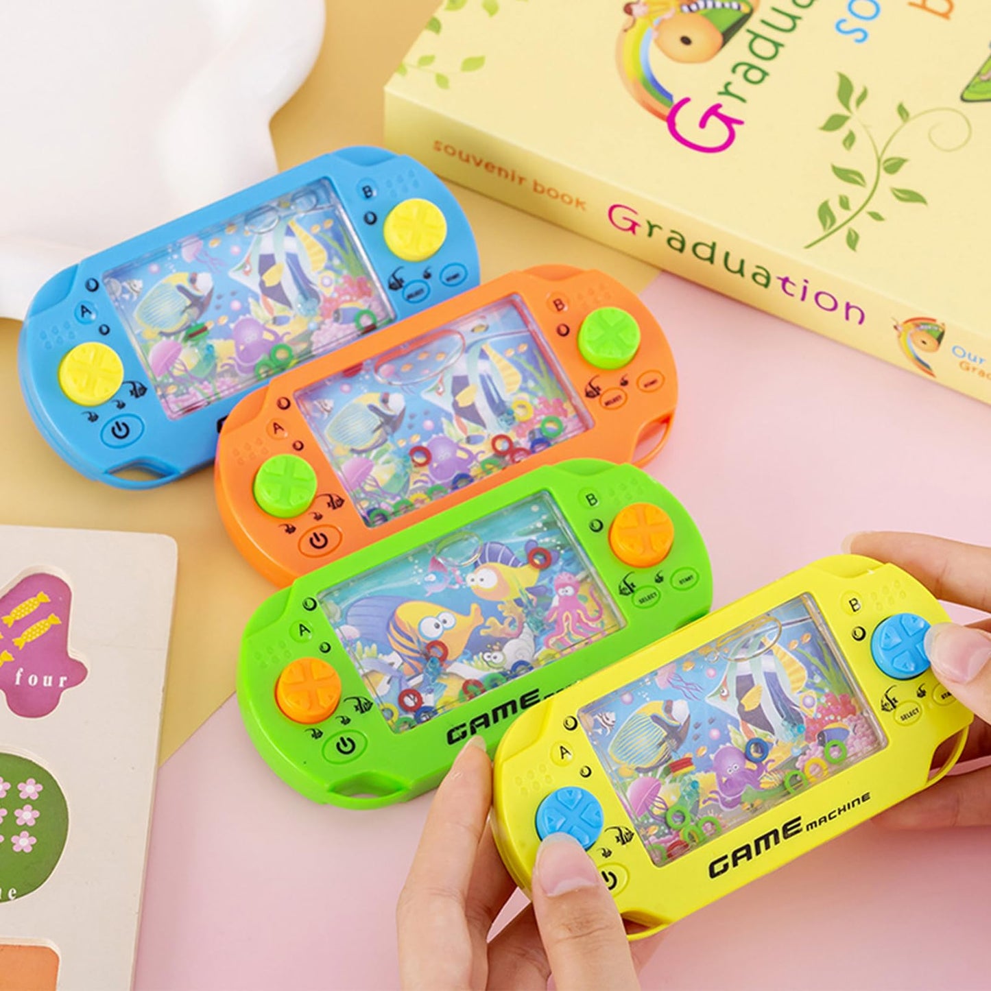 Duccsko 5 Pack Handheld Water Ring Games Party Favors for Kids Goodie Bags Stuffers, Birthday Return Gifts, School Classroom Rewards, Pinata Filler