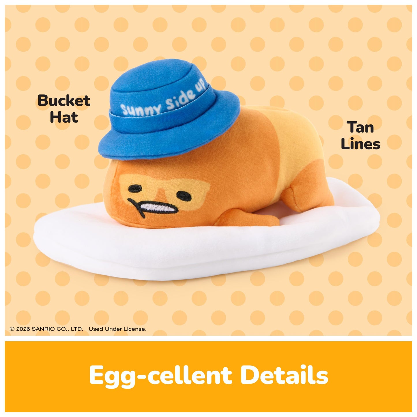 GUND Sanrio Gudetama The Lazy Egg Sunny Side Up 5-Inch Stuffed Toy