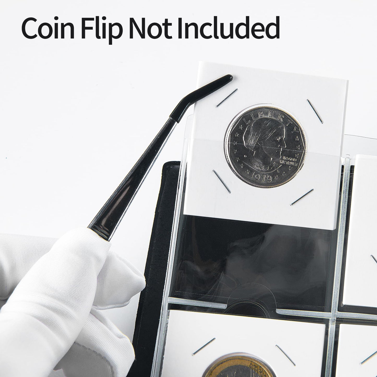 200 Pockets Collecting Album for Coin Flip - Classic Large Capacity Collection Book Coin Holder for Stamps Medals Badges Black CS46BK01