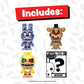 Funko Bitty POP! 4 Pack: FNAF (Nightmare Bonnie, Chica, Freddy) + Surprise