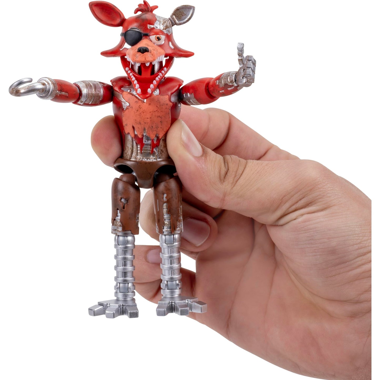 Jazwares Five Nights at Freddy’s Withered Foxy - 5-Inch Articulated Figure with Jumpscare Feature and Glow-in-The-Dark Eyes