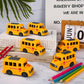 LSLYHTC 6Pcs School Bus Toys Bulk, Plastic Mini School Bus for Toddlers