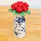 1:12 Scale Dollhouse Miniature Resin Roses, Artificial Mini Flowers for Crafts Decoration, Dollhouse Accessories, 1.4 Inch (Pink)