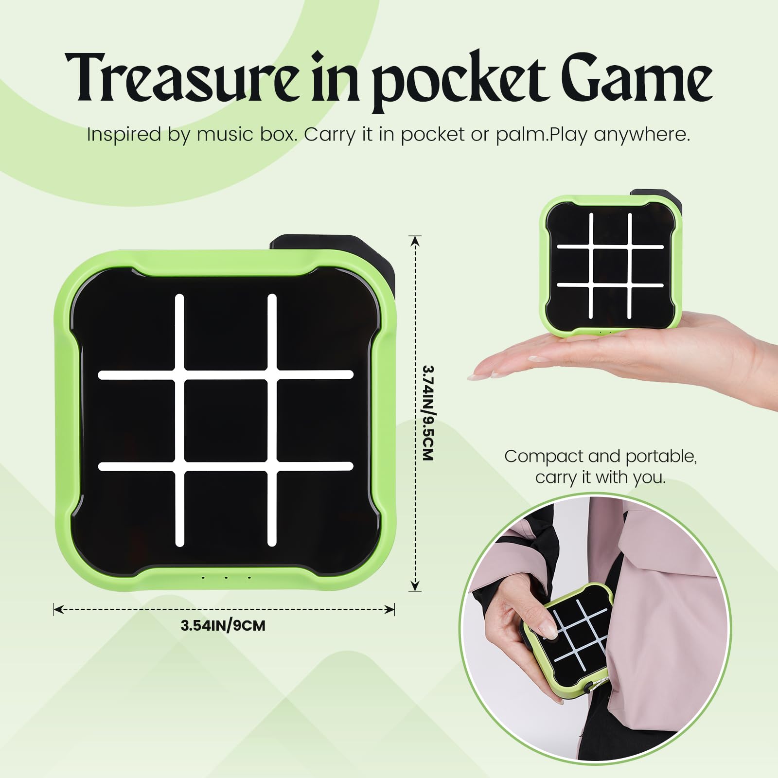 Tic Tac Toe, 4 in 1 Handheld Educational Game Machine, Electronic Tic Tac Toe Game for Education and Memory Growth, Home, Toy Board Game for Kids and