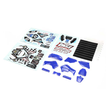 Losi Blue Plastics w/Wraps PM-MX/SM LOS260001 Elec Car/Truck Replacement Parts