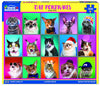 White Mountain 500 Piece Jigsaw Puzzle Funny Collage Cats, Cat Portraits