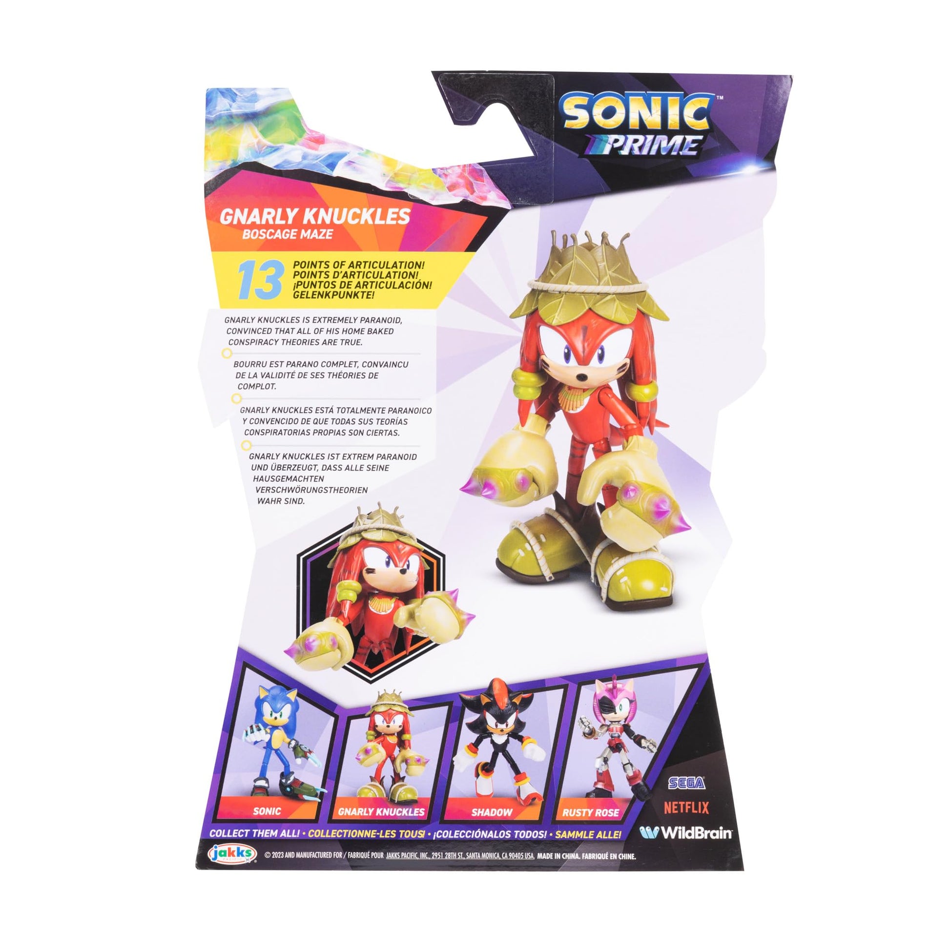Sonic Prime 5" Articulated Action Figure - Gnarly Knuckles