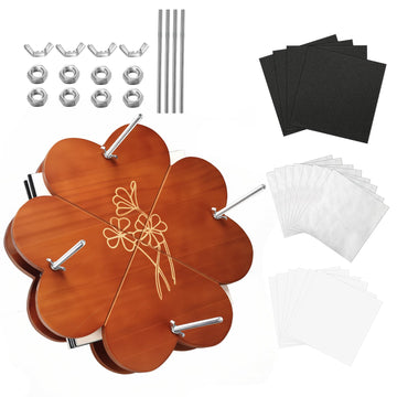 GPVHYJ Flower Press Kit for Adults 11" x 11" 6-Layer Large Wooden Plant Pressing DIY Bouquet Preservation & Dried Flower Art