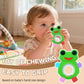 WALULAN Baby Teething Rings Toys,Over Sized of A Frog Infant Toys Relief Teethers for Babies 3-6-12-18 Months,Sensory Toys Rattle Teether Silicone