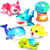 Tub Works® Under the Sea™ Light Up Bath Toys, 6 Pack | Water-Activated Light Up Toys Flash & Change Color | Easy-Grip Baby & Toddler Bath Toys |