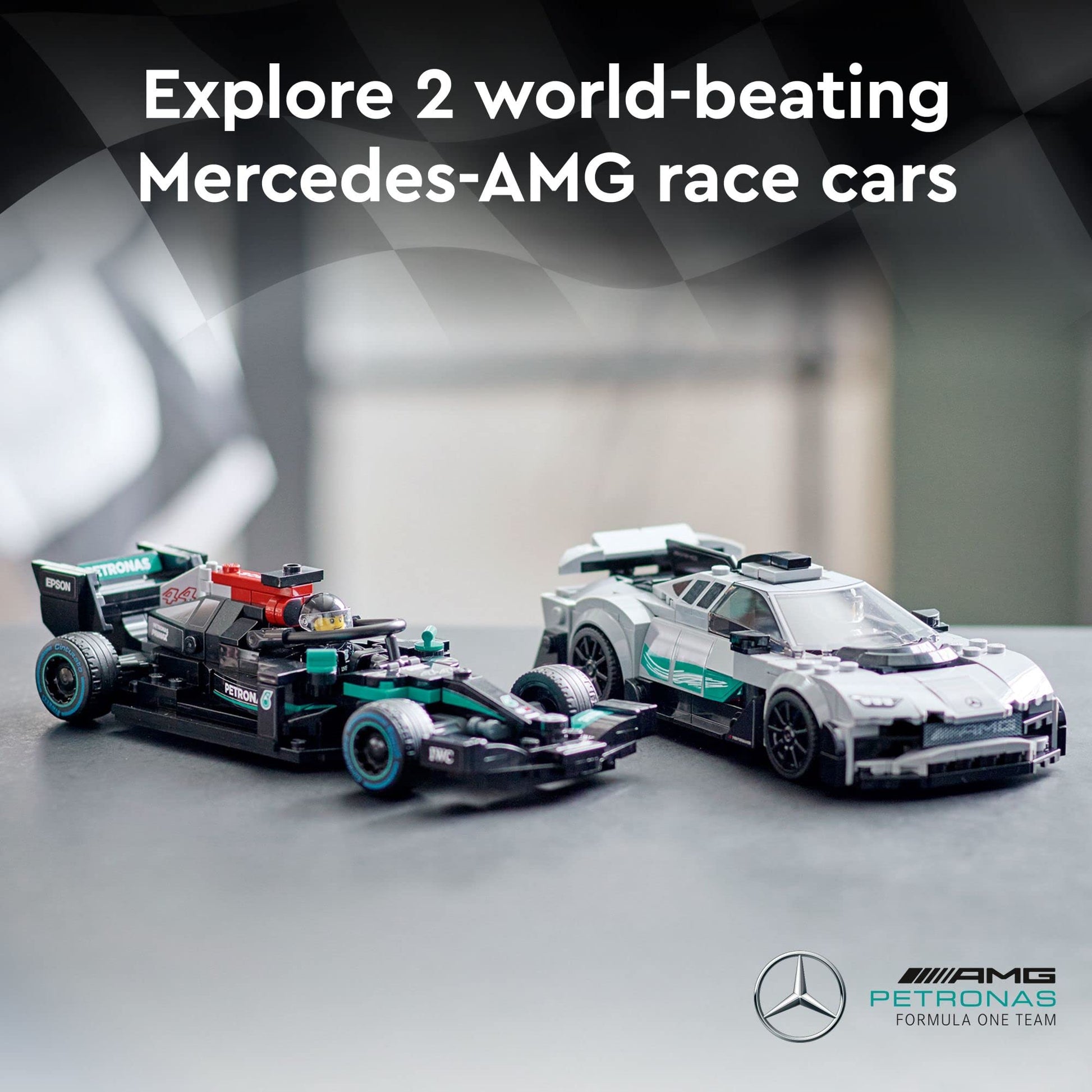 LEGO Speed Champions Mercedes-AMG F1 W12 E, Performance & Project One Toy Car Set, Mercedes Model Car Building Kit, Collectible Race Car Toy, Great