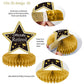 9PCS Retirement Party Decorations Gold Retirement Party Centerpiece Honeycomb Glitter Table Decorations Toppers for Happy Retirement Party Supplies