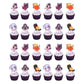 Jlemon 25Pcs Cat Game Party Cake topper Super Cat Theme Cake Decorations with 24pcs Cupcake Toppers, 1pcs Big Cake Topper for Cat Game Birthday Party
