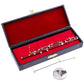 Dselvgvu Miniature Bassoon with Stand and Case Mini Musical Instrument Bassoon Replica Collectible Figurines Dollhouse Accessories Model Home