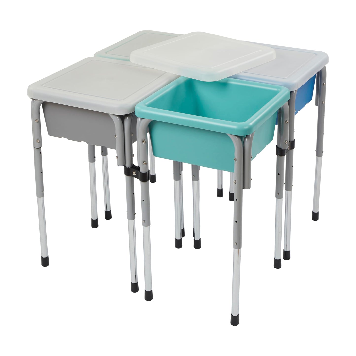 Back2School Express 4-Station Adjustable Sensory Table, Contemporary