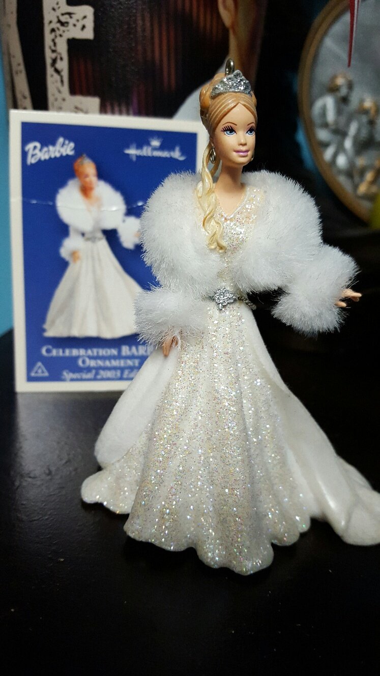 Barbie Hanging Ornament - Celebration Barbie - Fourth in Series 2003 (QX2459)