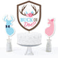 Big Dot of Happiness Buck or Doe - Hunting Gender Reveal Party Centerpiece Sticks - Table Toppers - Set of 15